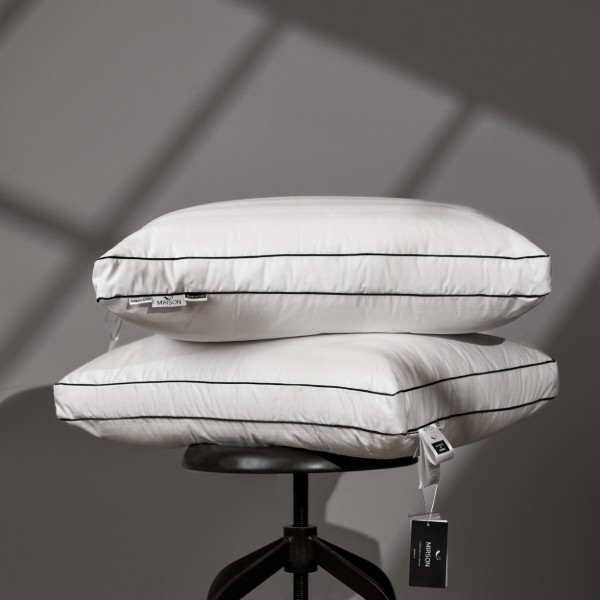 Фото - Подушка стандартна MirSon шовкова 1264 Royal Pearl Deluxe Silk Kapok Висока 50х70 см (2200001518636)