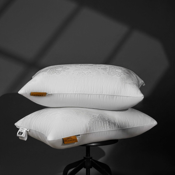 Фото - Подушка стандартная MirSon №15-12 Ferrero Silk Kapok White высокая 70х70 (2200011164441)