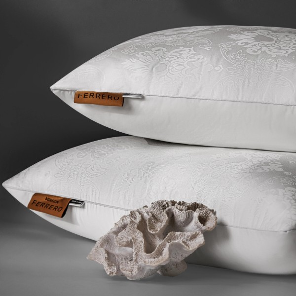 Фото - Подушка стандартна MirSon №15-11 Ferrero Silk Kapok White середня 40х60 (2200011164175)