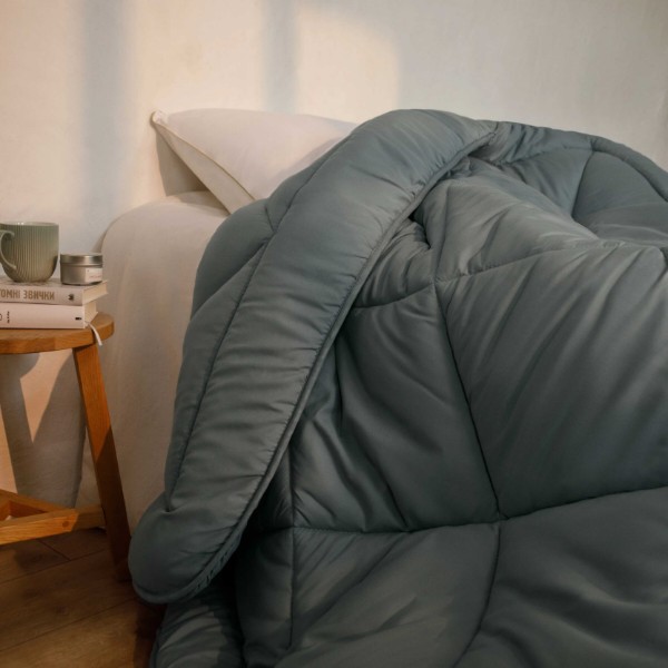 Фото - Ковдра всесезонна двоспальна MirSon Eco-Soft №9008 Eco Light Gray 172x205 см (2200005995235)