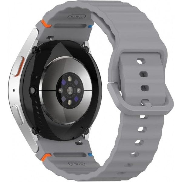 Фото - Ремінець для смарт-годинника BeCover Ribbed Tape for Samsung Galaxy Watch (20mm) 3 41mm/4 40mm-44mm/5 40-44mm/6 40-44mm/7 40-44mm Gray (712042)