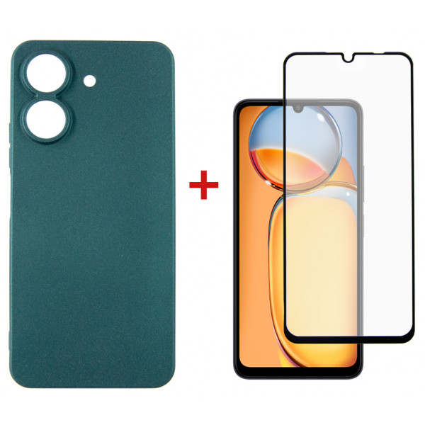 Фото - Чохол для смартфону DENGOS for Xiaomi Redmi 13C Green (DG-KM-54) +скло