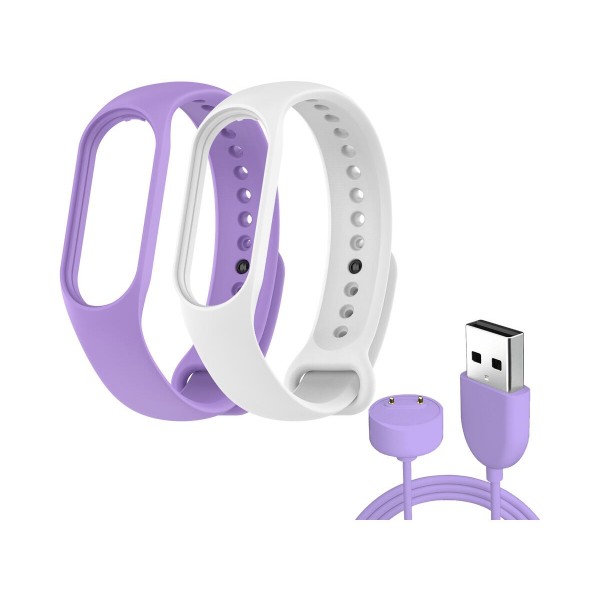 Фото - Ремінець для фітнес-браслету Armorstandart Set for Xiaomi Mi Band 7/6/5 New Style Lavender (ARM77039)