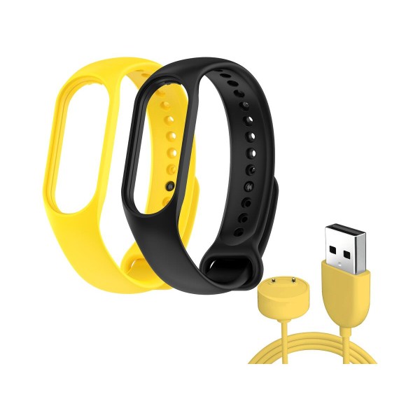 Фото - Ремінець для фітнес-браслету Armorstandart Set for Xiaomi Mi Band 7/6/5 New Style Yellow (ARM77040)