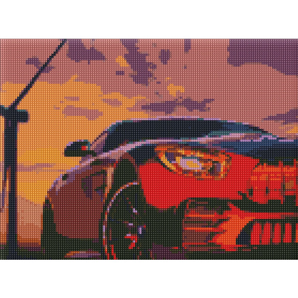 Фото - Алмазний живопис Ideyka "Сталева міць" 30х40 см (AMC7484)