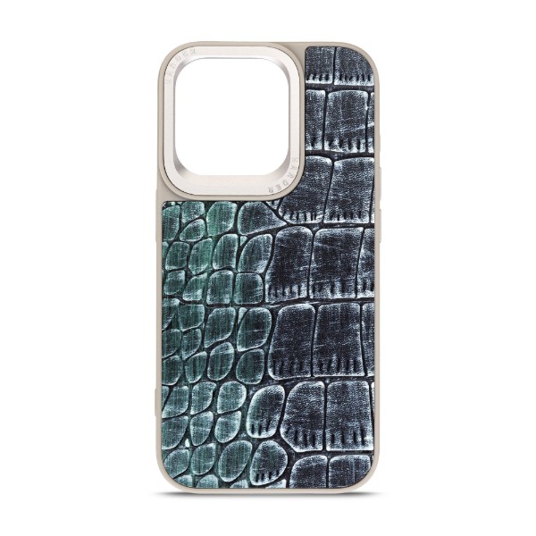 Фото - Чохол для смартфону Harder Glamorous Croco for Apple iPhone 14 Pro Grey Green (ARM76769)