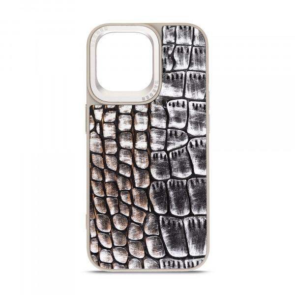 Фото - Чехол для смартфона Harder Glamorous Croco for Apple iPhone 14 Pro Max Grey Gold (ARM76774)
