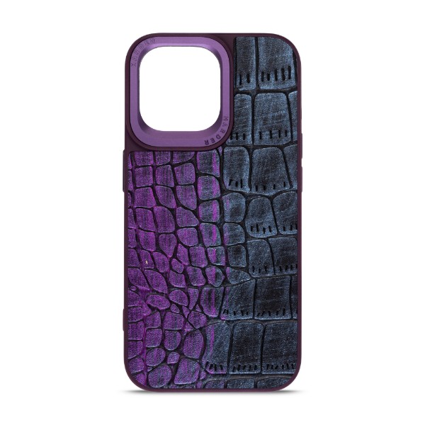Фото - Чохол для смартфону Harder Glamorous Croco for Apple iPhone 14 Pro Max Dark Purple (ARM76775)