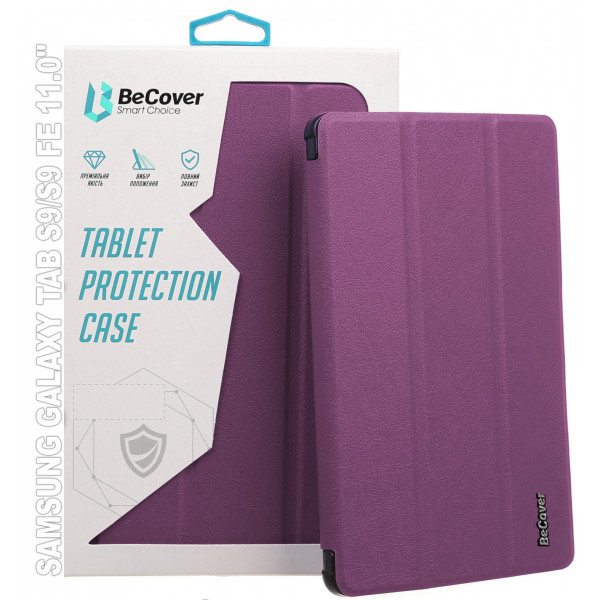 Фото - Чохол для планшета BeCover Smart Case for Samsung Galaxy Tab S9 (SM-X710/SM-X716)/S9 FE (SM-X510/SM-X516B) 11.0" Purple (709892)