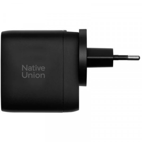 Фото - Мережевий зарядний пристрій Native Union Fast GaN Charger PD 67W 3 Ports Black (FAST-PD67-BLK-2CA)