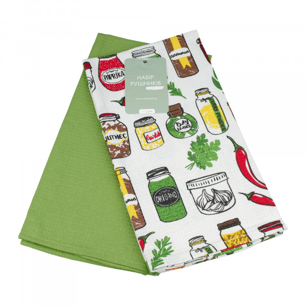 Фото - Набір рушників Home Line 45Х60 Спеції салатовий 2 шт. (164059)
