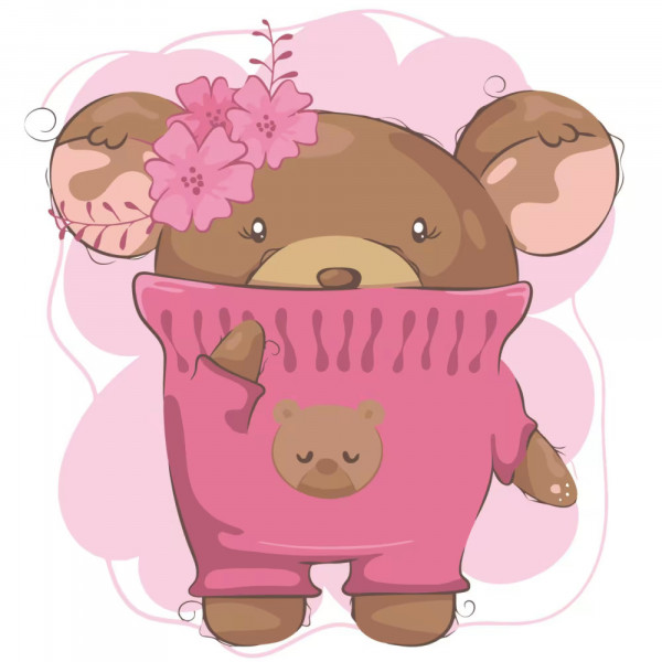 Фото - Картина за номерами Strateg Ведмежа в светрику 30х30 см (ES108) Фото - Картина за номерами Strateg Ведмежа в светрику 30х30 см (ES108)