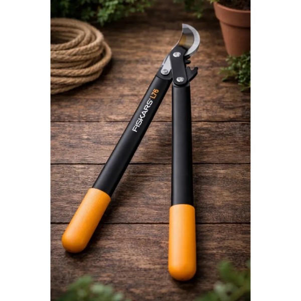 Фото - Набір садових інструментів Fiskars Гілкоріз площинний PowerGear M L76 + Ніж складаний Gerber Asada (1001553105536)