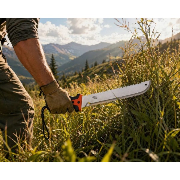 Фото - Набор садовых инструментов Fiskars Мачете Gerber Compact Clearpath + Нож-топорик Gerber DOWNWIND ULU (1024856105984)