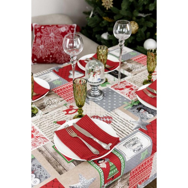 Фото - Скатертина прямокутна Прованс Merry Christmas 120x132 (031422)