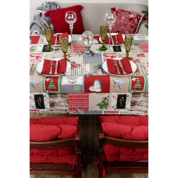 Фото - Скатертина прямокутна Прованс Merry Christmas 220x132 (031469)
