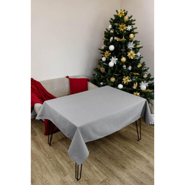 Фото - Скатертина прямокутна Прованс Merry Christmas сіра 120x132 (031426)