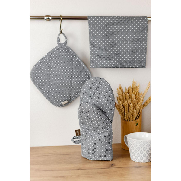 Фото - Прихватка-рукавиця Прованс Merry Christmas сіра (031459)