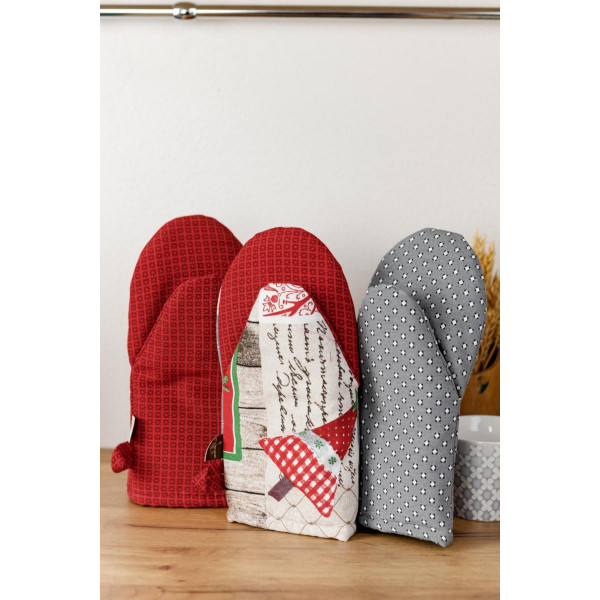 Фото - Прихватка-рукавиця Прованс Merry Christmas червона (031461)
