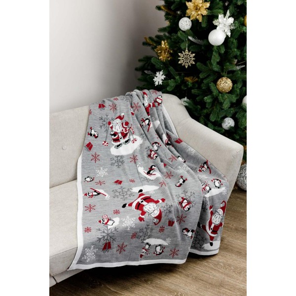 Фото - Плед односпальний Прованс Frosty santa 90х130 (031666)
