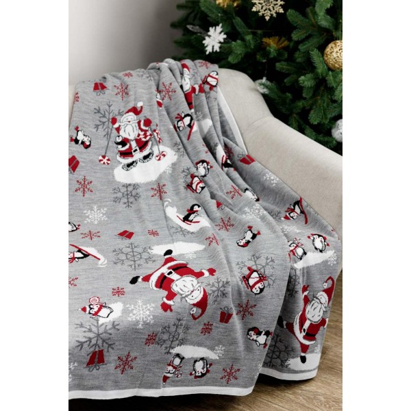 Фото - Плед односпальний Прованс Frosty santa 90х130 (031666)