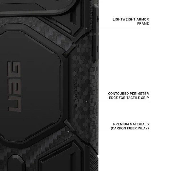 Фото - Чохол для смартфона UAG for iPhone 18 Pro Max, Monarch Pro Magsafe, Carbon Fiber (114568114242)
