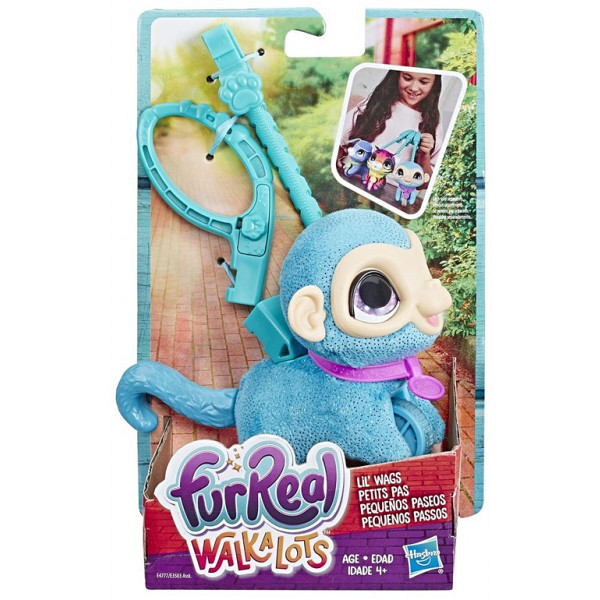Фото - Інтерактивна іграшка Hasbro FurReal Friends Маленький Вихованець на повідку (E4777 Мавпочка)