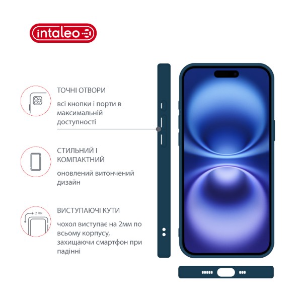 Фото - Чохол для смартфону Intaleo SoftShell for Apple iPhone 16 Plus Blue (1283126609220)