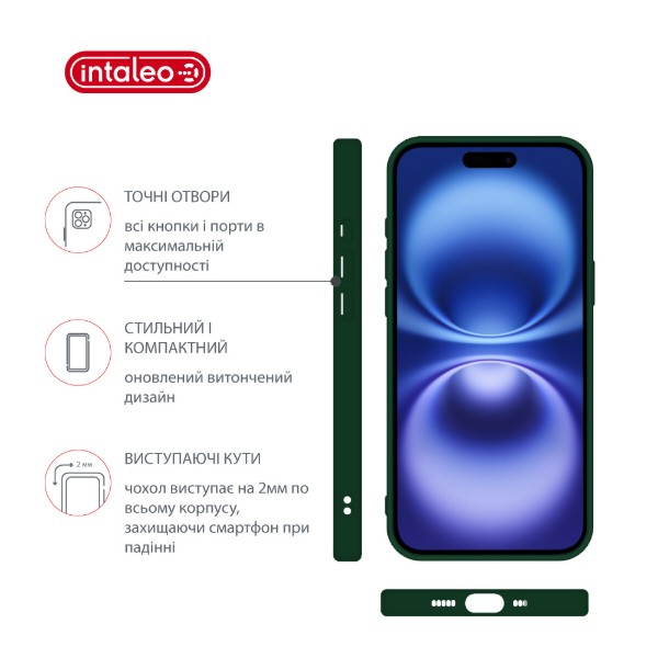 Фото - Чохол для смартфону Intaleo SoftShell for Apple iPhone 16 Plus Dark Green (1283126609237)