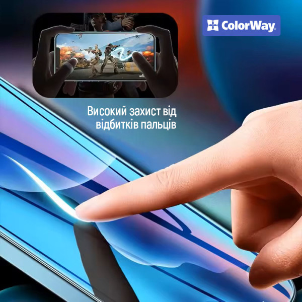 Фото - Захисне скло для смартфону Colorway 9H FC glue Anti-Spy for Apple iPhone 17 Air Black (CW-GSFGASAI17A-BK)