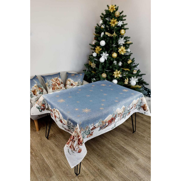 Фото - Наволочка Прованс гобелен  Блакитне сяйво 45х45 Олень (031385)