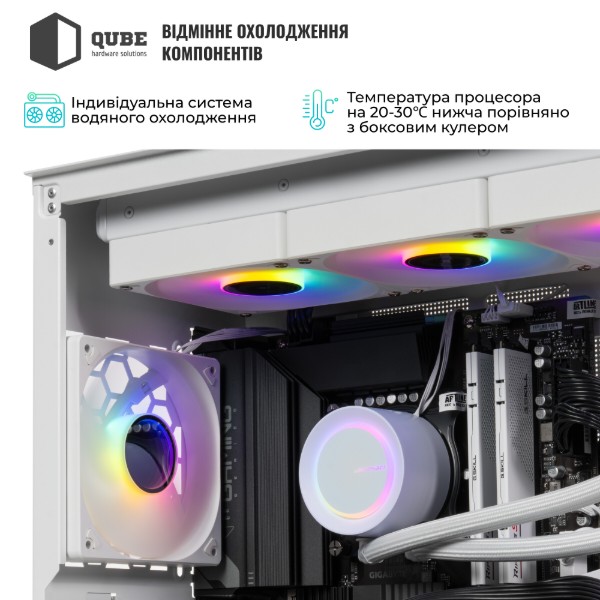 Фото - Системный блок QUBE QB Core Ultra 7 265KF RTX 5070 12GB TK3W 641010Win (CoreUltra7265KFRTX507012GBTK3W641010Win)