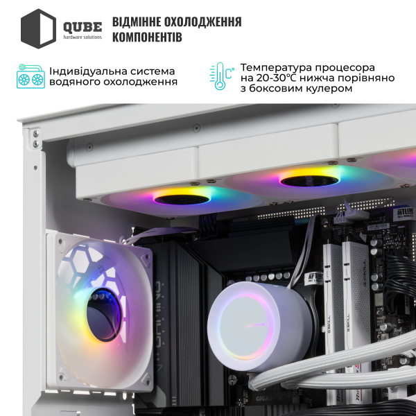 Фото - Системний блок QUBE QB Ryzen 7 9800X3D RTX 5070 Ti 16GB TK3W 641010Win (Ryzen79800X3DRTX5070TI16GBTK3W641010Win)