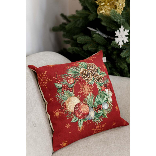 Фото - Подушка декоративная Прованс PRESENT Сани Санты 45х45 см (031442)