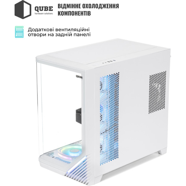 Фото - Системный блок QUBE QB Ryzen 7 7700 RTX 5070 12GB MRGw 321010Win (Ryzen77700RTX507012GBMRGw321010Win)