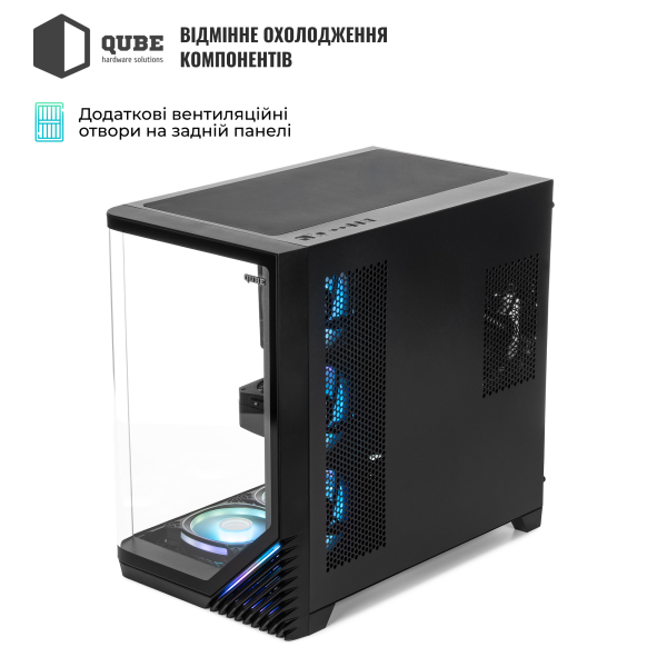 Фото - Системный блок QUBE QB Ryzen 7 7700 RTX 5070 Ti 16GB MRGb 321010Win (Ryzen77700RTX5070TI16GBMRGb321010Win)
