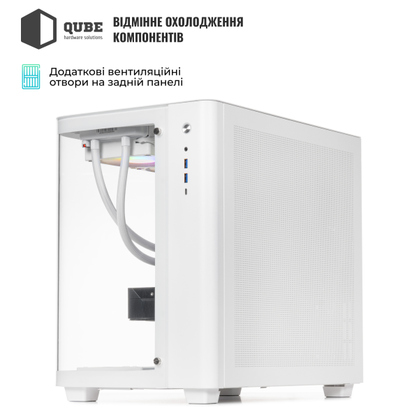 Фото - Системний блок QUBE QB Ryzen 7 9800X3D RTX 5070 Ti 16GB TK3W 641010Win (Ryzen79800X3DRTX5070TI16GBTK3W641010Win)