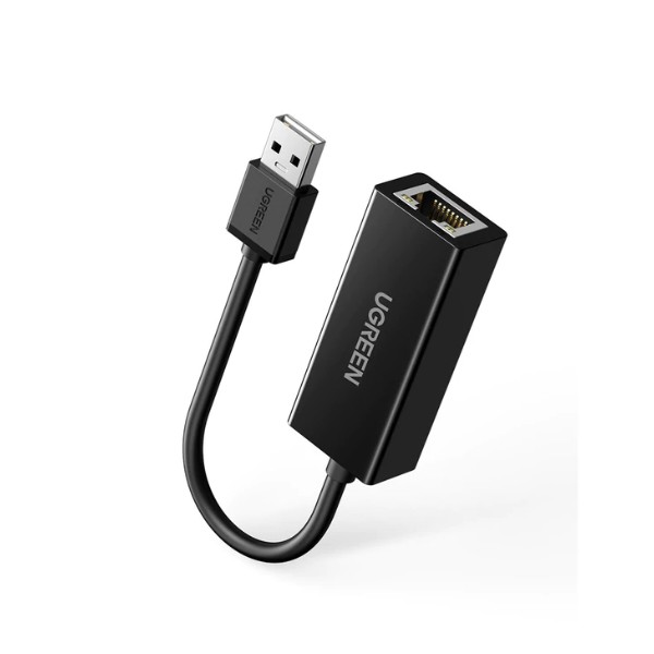 Фото - Переходник USB- RJ-45 UGREEN CR110 USB 2.0-Ethernet RJ45 10/100 Mb Black (20254)