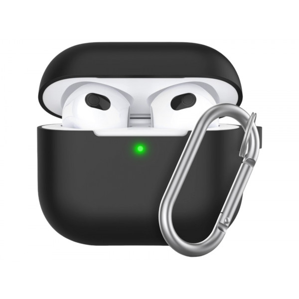 Фото - Чохол для навушників KeyBudz for Apple AirPods 3 Elevate Series Keychain Black (AP3_S5_BLK)