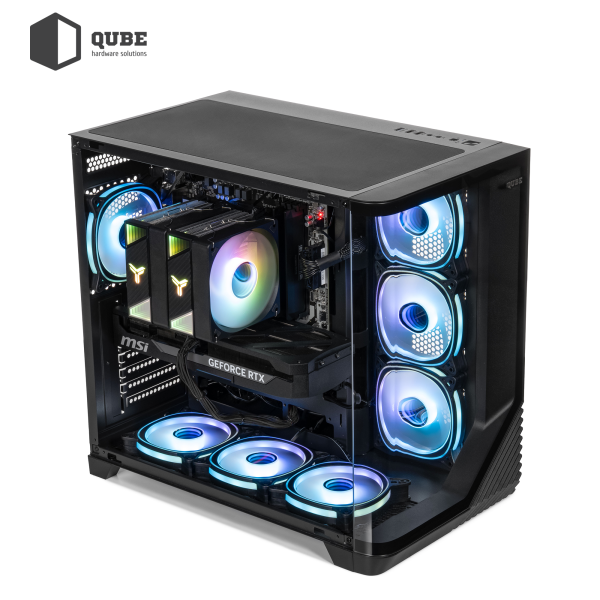 Фото - Системный блок QUBE QB Ryzen 7 7700 RTX 5070 Ti 16GB MRGb 321010Win (Ryzen77700RTX5070TI16GBMRGb321010Win)