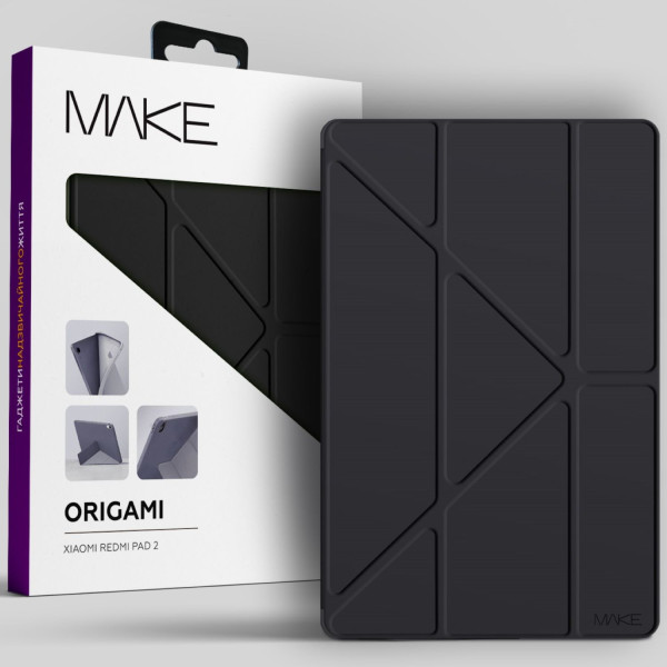 Фото - Чехол для планшета MAKE Origami for Xiaomi Redmi Pad 2, Black (MTCO-XRP2BK)