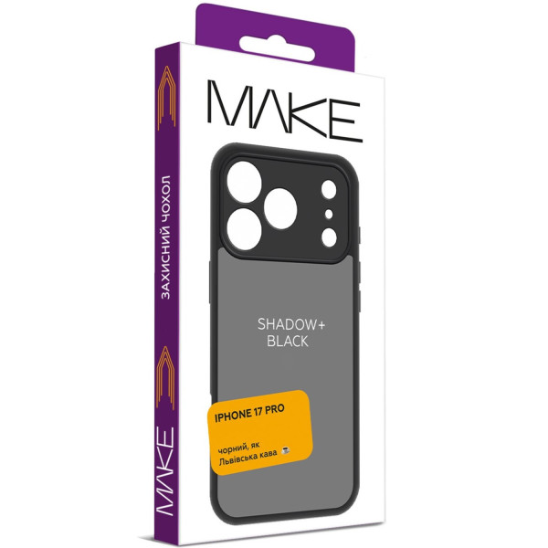Фото - Чохол для смартфону MAKE Shadow plus for Apple iPhone 17 Pro, Black (MCSD-AI17PBK)