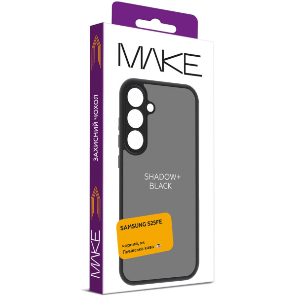 Фото - Чохол для смартфону MAKE Shadow+ for Samsung S25 FE, Black (MCSD-SS25FEBK)