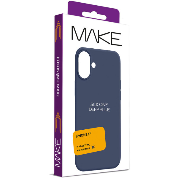 Фото - Чохол для смартфону MAKE Silicone for Apple iPhone 17, Deep Blue (MCL-AI17BL)