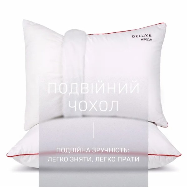 Фото - Подушка стандартная MirSon DeLuxe Eco-Soft Hand Made №474 40х60 см (2200000624635)