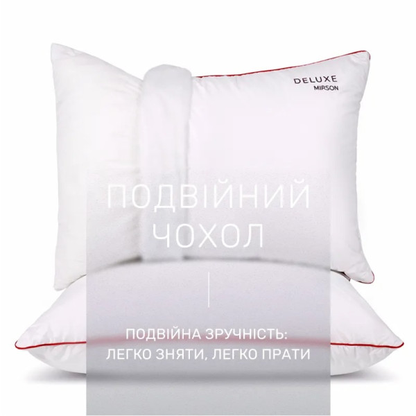 Фото - Подушка стандартная MirSon De Luxe Hand Made №633 с эвкалиптом Низкая 60х60 (2200000852380)