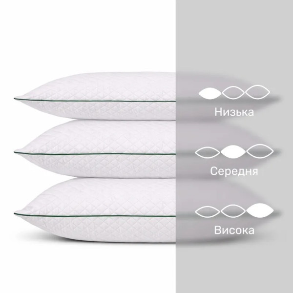 Фото - Подушка стандартна MirSon бавовняна 1286 Eco Aloe Vera Середня 40х60 см (2200001520035)