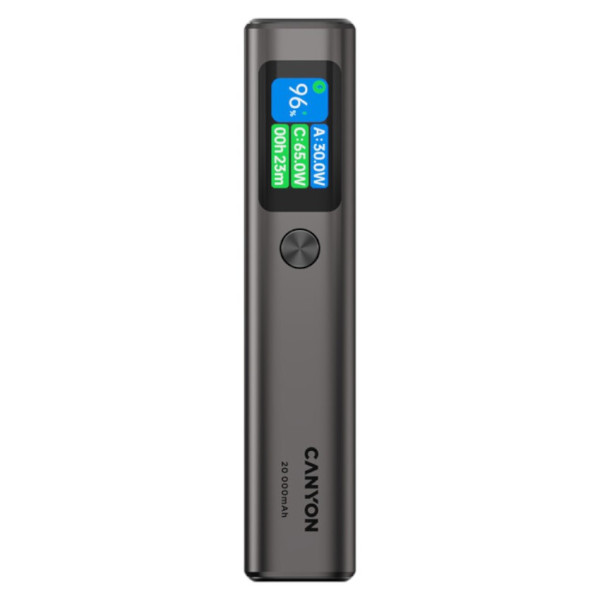 Фото - Батарея мобільна Canyon OnPower 230 TFT 20000 mAh PD130W Dark Grey (CNS-CPB230DG)