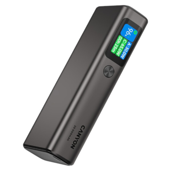 Фото - Батарея мобільна Canyon OnPower 230 TFT 20000 mAh PD130W Dark Grey (CNS-CPB230DG)