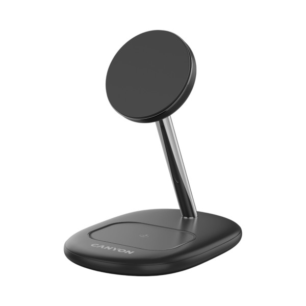 Фото - Бездротовий зарядний пристрій Canyon WCS-205 15W Qi2 2in1 Black (CNS-WCS205B)